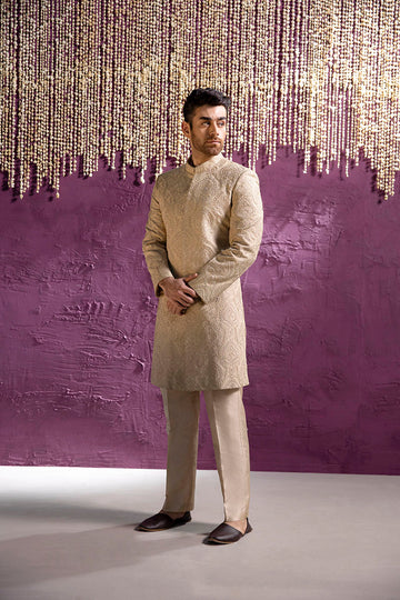 BEIGE LUXURY SHERWANI